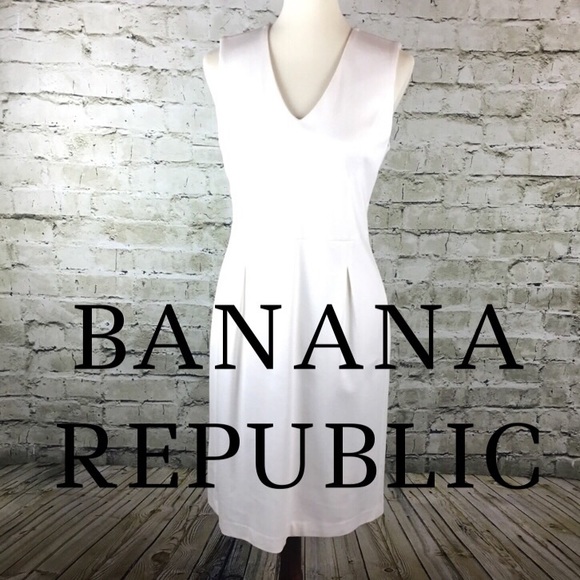 Banana Republic Ivory Sheath Dress (Size 6) - Picture 2 of 8